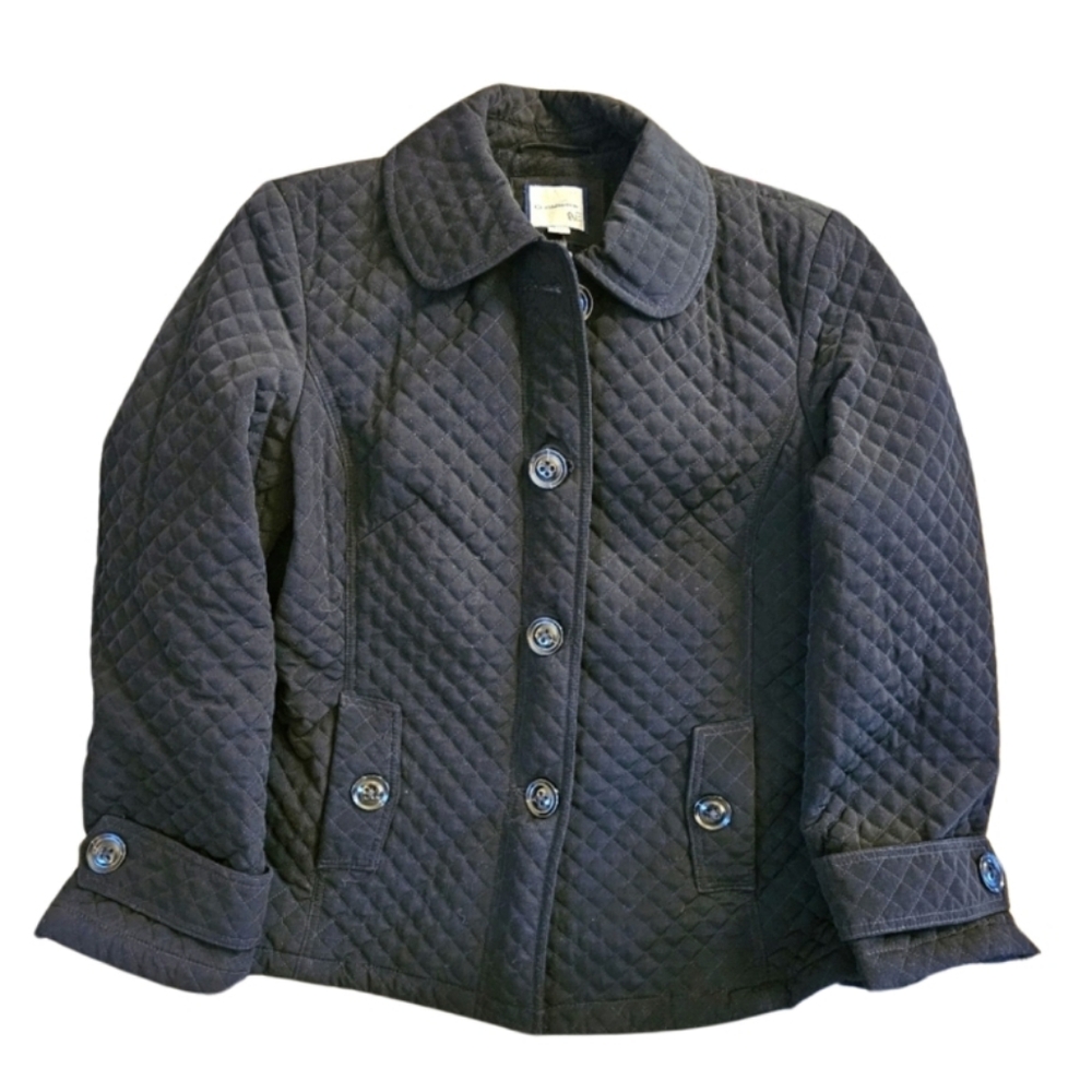 Croft & Barrow L Black Quilted Jacket NEW CONDITION AN-2171